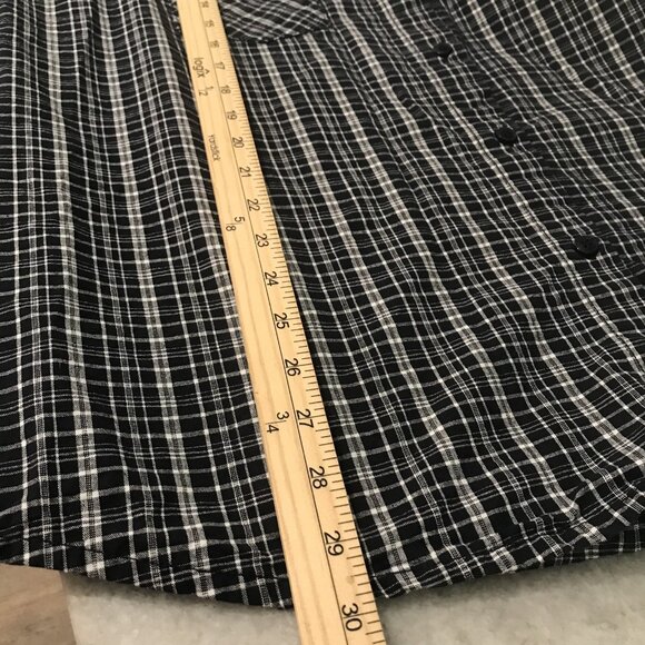 Matchstick Shirt Mens 2XL Black White Plaid Western Button Up Long Sleeve Cotton - Picture 11 of 12